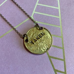 Alisa Michelle Single Taken Coin Necklace